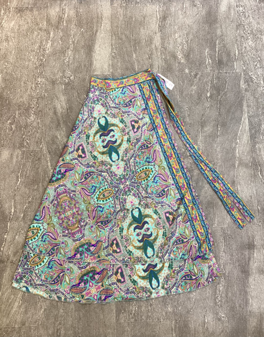 Paisley Print Wrap Skirt